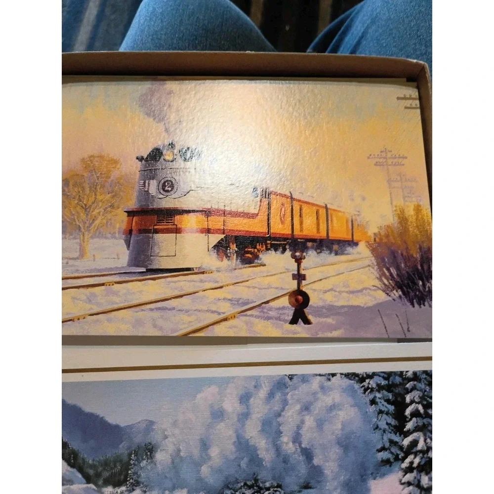 Leanin' Tree‎ 1994 Locomotive Christmas Cards 44 Unfolded, 9 Folded With...